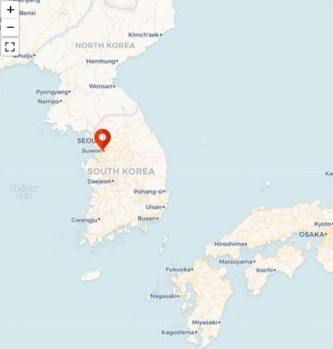 동해와 독도 표기가 아예 없는 주한 미국대사관 지도 (사진=서경덕 교수 제공)