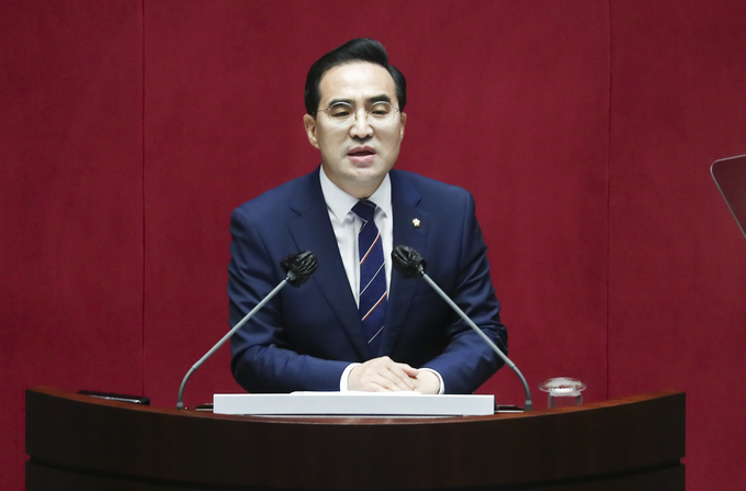 20일 국회에서 열린 본회의에서 박홍근 더불어민주당 원내대표가 교섭단체 대표연설을 실시했다. (사진=연합뉴스 제공)
