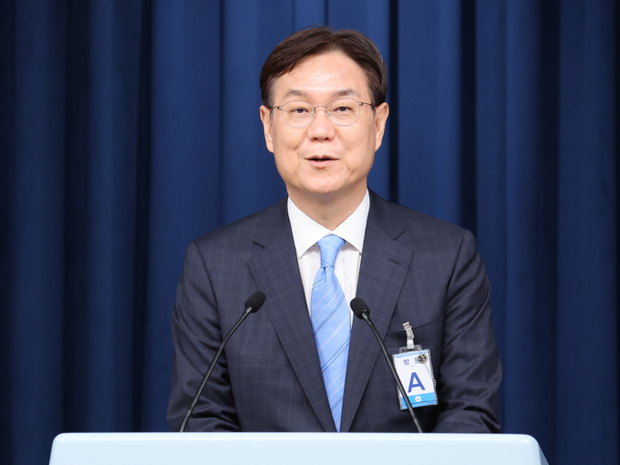 이관석 정책기획수석이 21일 용산 청사에서 소감을 밝히고 있다. (사진=연합뉴스 제공)