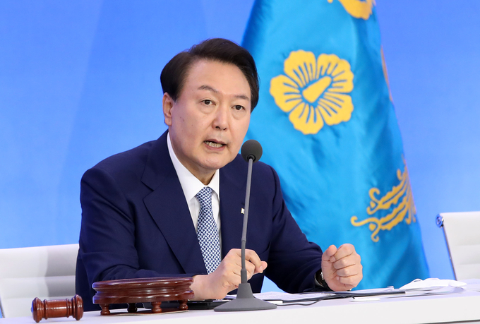  윤석열 대통령이 지난 7일 오후 울산시청에서 열린 제2회 중앙지방협력회의에 참석, 발언하고 있다. (사진=연합뉴스 제공)
