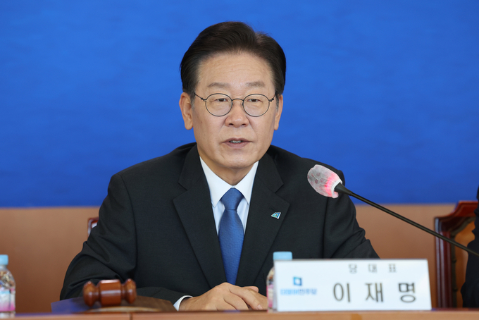 이재명 더불어민주당 대표가 30일 서울 성동구청에서 열린 최고위원회의에서 발언하고 있다. (사진=연합뉴스 제공)