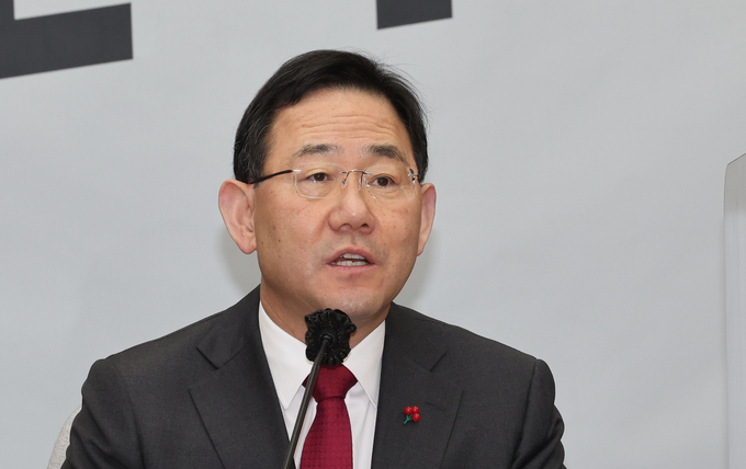 주호영 국민의힘 원내대표가 20일 국회에서 열린 원내대책회의에 자리해 발언하고 있다. (사진=연합뉴스 제공)