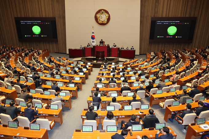 14일 국회 본회의장에서 주호영 국민의힘 원내대표가 교섭단체 대표연설을 실시했다. (사진=연합뉴스)