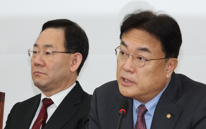 정진석 국민의힘 비상대책위원장이 20일 국회에서열린 비상대책위원회의에서 발언하고 있다. (사진=연합뉴스)