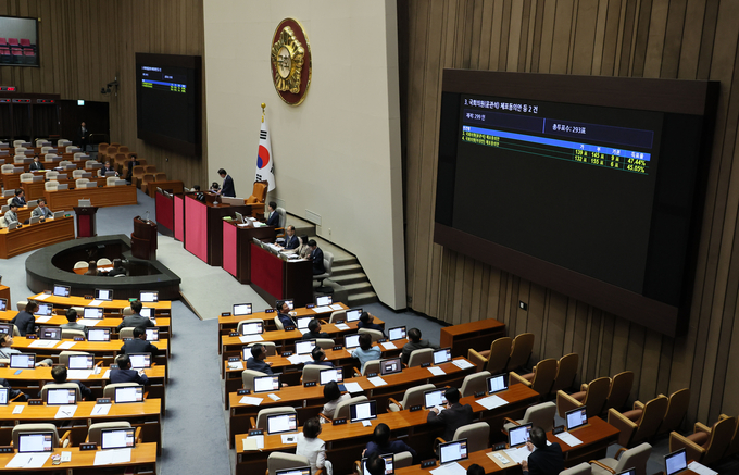 12일 국회 본회의에서 윤관석·이성만 의원의 체포동의안이 부결됐다. (사진=연합뉴스)
