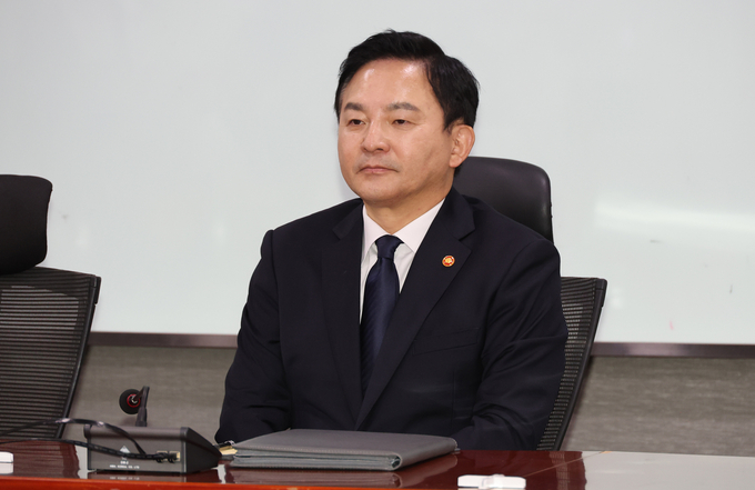 원희룡 국토교통부 장관이 6일 오전 서울 여의도 국회 의원회관에서 열린 서울~양평 고속도로에 대한 가짜뉴스 관련 국민의힘 국토교통위원회 실무 당정협의회에 참석해 있다. (사진=연합뉴스)