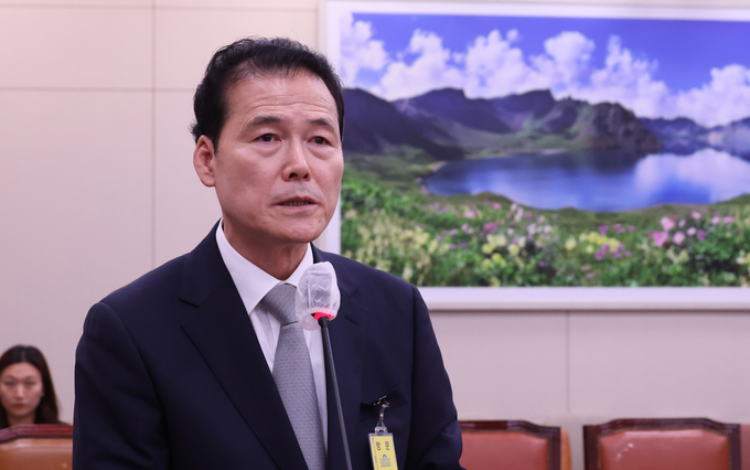 김영호 통일부 장관 후보자가 21일 오후 국회에서 열린 인사청문회에서 발언하고 있다. (사진=연합뉴스)