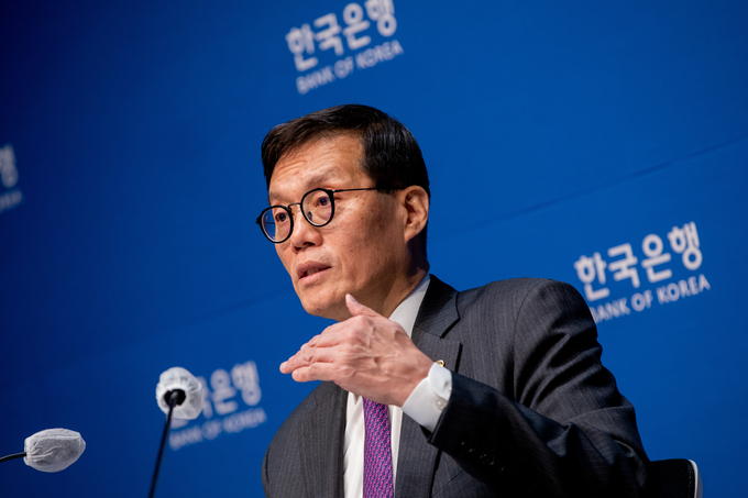 이창용 한국은행 총재가 통화정책방향 기자간담회에서 발언하고 있다. (사진=연합뉴스 제공)
