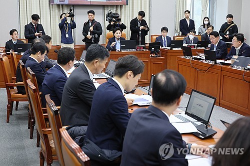 남인순 정치개혁특별위원회 위원장이 5일 오전 국회에서 열린 정치개혁특별위원회 전체회의를 주재하고 있다. 