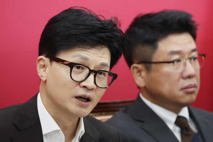 한동훈 국민의힘 비상대책위원장이 3일 국회에서 비상대책회의를 열고 발언하고 있다. (사진=연합뉴스)