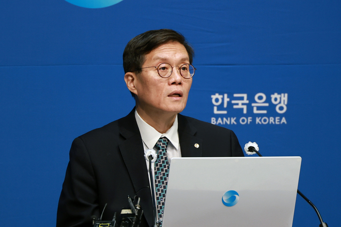 이창용 한국은행 총재가 통화정책방향 결정회의 직후 열린 기자간담회에서 발언하고 있다. (사진=연합뉴스 제공)