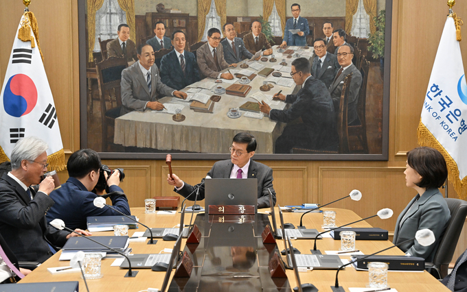 이창용 한국은행 총재가 금융통화위원회 통화정책방향 결정회의를 주재하고 있다. (사진=연합뉴스 제공)