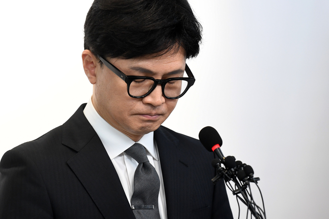  한동훈 국민의힘 비상대책위원장이 11일 서울 여의도 국민의힘 당사에서 제22대 국회의원 선거 관련 입장 발표를 하고 있다. (사진=연합뉴스)