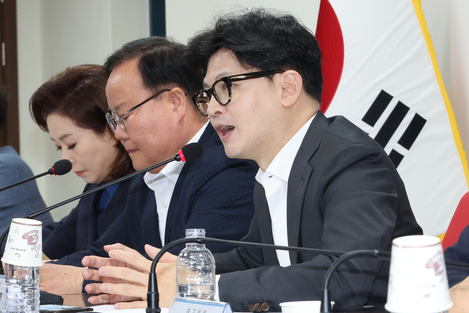 한동훈 국민의힘 대표가 지난 8일 여의도 국민의힘 중앙당사에서 최고위원회의를 열고 발언하고 있다. (사진=연합뉴스)