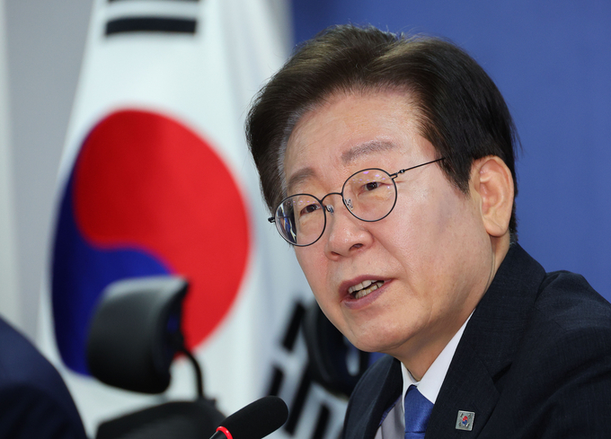 이재명 더불어민주당 대표가 국회에서 열린 최고위원회의에서 발언하고 있다. (사진=연합뉴스)