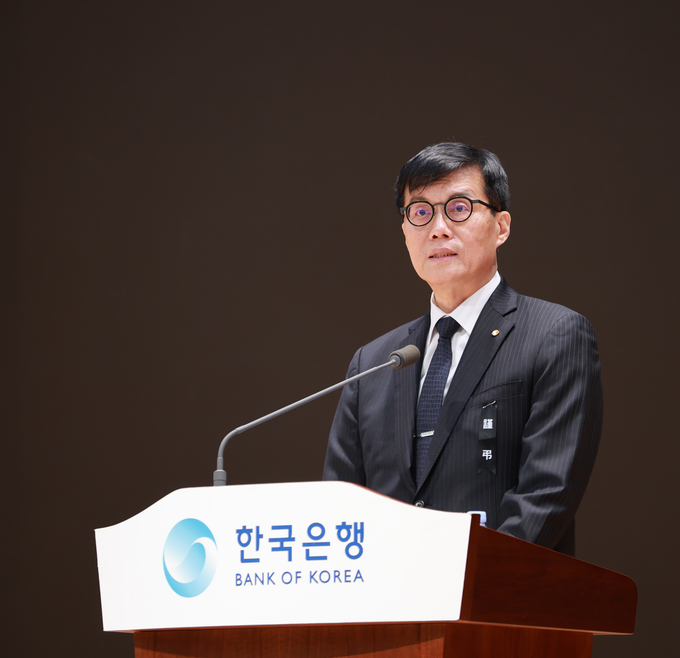 이창용 한국은행 총재가 한국은행 시무식에서 발언하고 있다. (사진=한국은행 제공)
