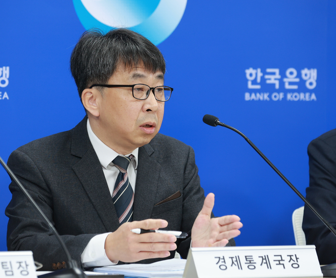 신승철 한국은행 경제통계국장이 23일 한국은행에서 2024년 4/4분기 및 연간 실질 국내총생산(속보) 설명회에서 발언하고 있다. (사진=연합뉴스 제공)