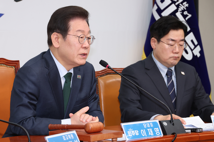 이재명 더불어민주당 대표가 최근 국회에서 열린 최고위원회의에 참석해 발언하고 있다. (사진=연합뉴스) 