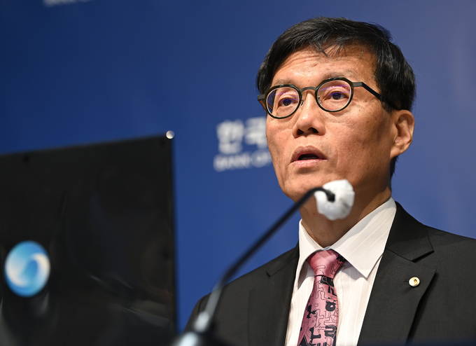 이창용 한국은행 총재가 기자간담회에서 발언하고 있다. (사진=연합뉴스 제공)