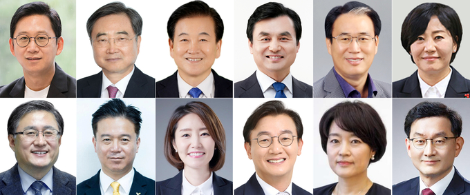 윗줄 왼쪽부터 배경훈 과학기술정보통신부 장관 후보자, 조현 외교부 장관 후보자, 정동영 통일부 장관 후보자, 안규백 국방부 장관 후보자, 권오을 국가보훈부 장관 후보자, 유임된 송미령 농림축산식품부 장관. 아래 줄 왼쪽부터 김성환 환경부 장관 후보자, 김영훈 고용노동부 장관 후보자, 강선우 여성가족부 장관 후보자, 전재수 해양수산부 장관 후보자, 한성숙 중소벤처기업부 장관 후보자, 국무조정실장에 임명된 윤창렬 LG글로벌 전략개발원장. (사진=연합뉴스)